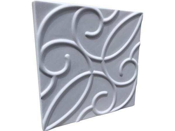 Forma Gesso Plástico e Borracha Placa 3D - Zafira 30x30 - 2