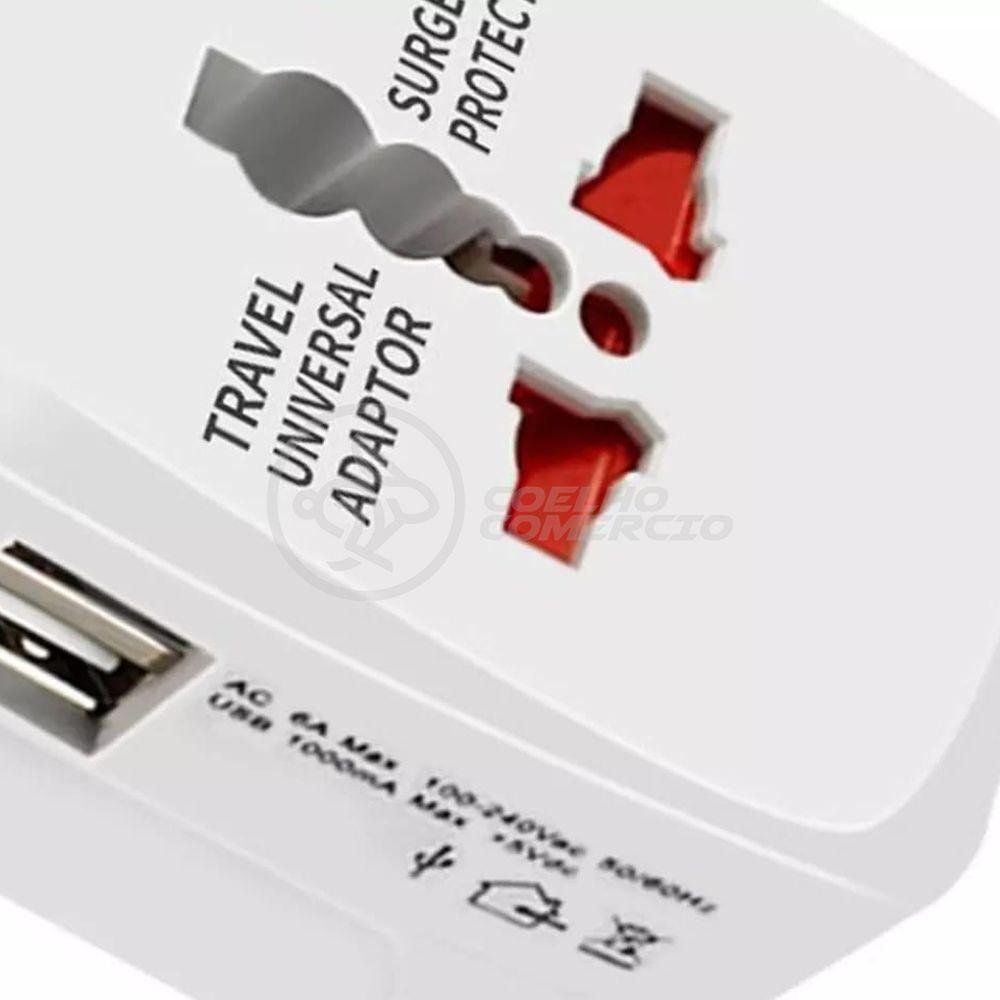 Adaptador Tomada Viagem Compatível Argentina Chile Colombia - 6