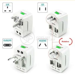 Adaptador Tomada Viagem Compatível Argentina Chile Colombia - 2