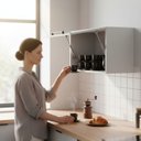 Ver imagem 3 de Armário Aéreo de Cozinha 60cm 1 Porta Basculante 100% Mdf Móvel na Caixa