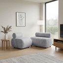 Ver imagem 1 de Sofá Namoradeira e Poltrona Decorativa para Sala Nara Suede D03 - D'Rossi