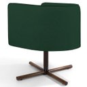 Ver imagem 3 de Poltrona Decorativa Giratória Base X Betina D02 Linho Verde Musgo C-117 - Lyam Decor
