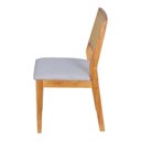 Ver imagem 5 de Kit 4 Cadeiras Sala de Jantar Encosto em Tela Madeira Nia  Yescasa Cinza