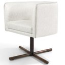 Ver imagem 4 de Kit 2 Poltronas Decorativas Giratória Base X Betina D02 Linho Bege B-443 - Lyam Decor