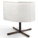 Ver imagem 5 de Kit 2 Poltronas Decorativas Giratória Base X Betina D02 Linho Bege B-443 - Lyam Decor