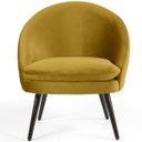Ver imagem 3 de Kit 2 Poltronas Decorativas Fixa Pés Palito Rafa D02 Veludo Mostarda C-279 - Lyam Decor