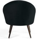 Ver imagem 4 de Poltrona Decorativa Fixa Pés Palito Rafa D02 Veludo Preto C-300 - Lyam Decor