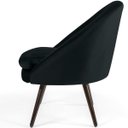 Ver imagem 3 de Poltrona Decorativa Fixa Pés Palito Rafa D02 Veludo Preto C-300 - Lyam Decor