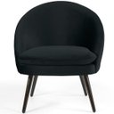 Ver imagem 3 de Kit 2 Poltronas Decorativas Fixa Pés Palito Rafa D02 Veludo Preto C-300 - Lyam Decor