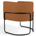 Ver imagem 4 de Kit 2 Poltronas Decorativas Fixa Base de Aço Preto Betina D02 Veludo Telha C-262 - Lyam Decor
