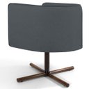Ver imagem 3 de Poltrona Decorativa Giratória Base X Betina D02 Corano Cinza C-03 - Lyam Decor