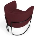 Ver imagem 4 de Poltrona Decorativa Fixa Base de Aço Preto Betina D02 Veludo Marsala C-278 - Lyam Decor