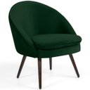 Ver imagem 2 de Kit 2 Poltronas Decorativas Fixa Pés Palito Rafa D02 Veludo Verde C-303 - Lyam Decor