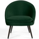 Ver imagem 3 de Kit 2 Poltronas Decorativas Fixa Pés Palito Rafa D02 Veludo Verde C-303 - Lyam Decor