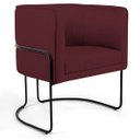 Ver imagem 2 de Kit 2 Poltronas Decorativas Fixa Base de Aço Preto Betina D02 Veludo Marsala C-278 - Lyam Decor