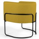 Ver imagem 3 de Poltrona Decorativa Fixa Base de Aço Preto Betina D02 Veludo Mostarda C-279 - Lyam Decor