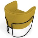 Ver imagem 5 de Kit 2 Poltronas Decorativas Fixa Base de Aço Preto Betina D02 Veludo Mostarda C-279 - Lyam Decor