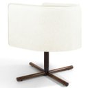 Ver imagem 4 de Kit 2 Poltronas Decorativas Giratória Base X Betina D02 Corano Bege C-26 - Lyam Decor
