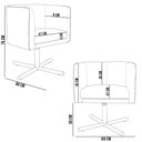 Ver imagem 5 de Kit 2 Poltronas Decorativas Giratória Base X Betina D02 Corano Bege C-26 - Lyam Decor