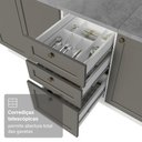 Ver imagem 7 de Balcão de Cozinha 40 cm 3 Gavetas (sem Tampo) Branco/Cinza Vik Madesa