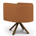 Ver imagem 3 de Kit 2 Poltronas Decorativa Base Giratória de Madeira Betina D02 Veludo Telha C-262 - Lyam Decor