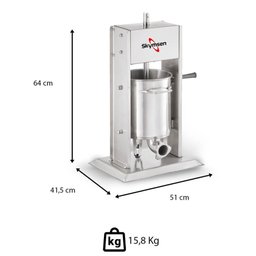 Ensacadeira Manual de Linguiça Vertical Skymsen El10v 10 Litros Inox 707147 - 3