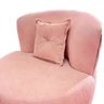 Poltrona Decorativa Orgânica Sala Recepção Suede Rosa + Almofada - 5