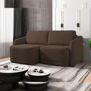 Ver imagem 7 de Sofá Cama para Sala de Estar 2 Lugares 216cm Montserrat K01 Veludo Marrom - Lyam Decor