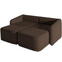 Ver imagem 3 de Sofá Cama para Sala de Estar 2 Lugares 216cm Montserrat K01 Veludo Marrom - Lyam Decor