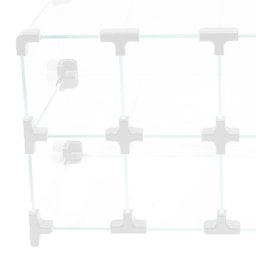 Baleiro Expositor Branco de Vidro - 0,30 X 0,20 X 0,20m - 6