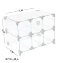 Ver imagem 1 de Baleiro Expositor Branco de Vidro - 0,30 X 0,20 X 0,20m