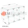 Baleiro Expositor Branco de Vidro - 0,30 X 0,20 X 0,20m - 3