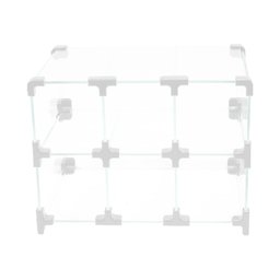 Baleiro Expositor Branco de Vidro - 0,30 X 0,20 X 0,20m - 5