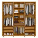Ver imagem 3 de Guarda Roupa Casal Portinari Ripado 6 Portas Cumaru/opala - Madetec