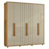 Guarda Roupa Casal Portinari Ripado 6 Portas Cumaru/opala - Madetec - 1