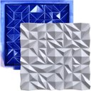 Ver imagem 1 de Forma 3D Gesso e Cimento ABS 1mm - Esmeralda 30x30 cm