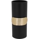 Ver imagem 1 de Vaso Decorativo Enfeite Casa Metal 24x10x10cm Preto
