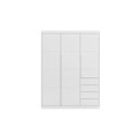 Ver imagem 3 de Guarda Roupa Branco 3 portas e 4 gavetas Pérola Branco - Phoenix Baby