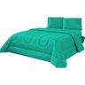 Edredom Casal Queen 6 pçs Cobertor Frio Quente Inverno Cotex Cor:TurquesaTiffany - 2