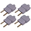 Ver imagem 1 de Kit 4 Pino Plug Prensa Cabo Bipolar 2p 20a 250v Ilumi Cor:cinza