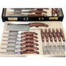 Kit Faqueiro Churrasco Ou Cozinha Com Maleta 25 Peças Em Aço Inox Marrom - 2