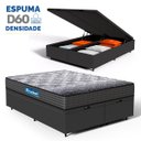 Ver imagem 1 de Cama Box Baú com Colchão de Espuma D60 Double Face Guarda Costas Comfort Force Probel Queen 158cm
