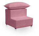 Ver imagem 1 de Escada Maca Estética com 2 Degraus com Almofada Estofada em Veludo 26cm:Rosa