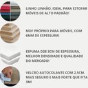 Ver imagem 6 de Cabeceira Casal Veludo Cinza Placa Modulada Estofada Ripada Adesiva