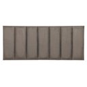 Ver imagem 2 de Cabeceira Casal Veludo Cinza Placa Modulada Estofada Ripada Adesiva