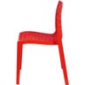 Cadeira Empilhavel Gruvyer Coral Polipropileno Vermelha - 3