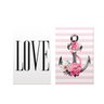 Composição dois quadros com estampa LOVE e âncora com flores - 2