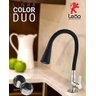 Torneira Cozinha Parede Flexivel Leão Color Duo Black - 6368 - 3