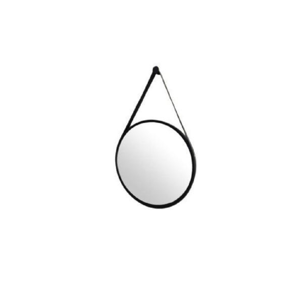 Espelho Decorativo Redondo com Moldura Preta e Alça Preta 45 cm - 2