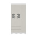 Ver imagem 7 de Guarda-roupa Infantil 92cm com Vidro 3 Portas e 2 Gavetas Doçura Multimóveis Mp4492 Branco/off